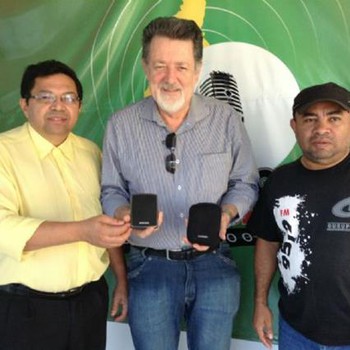 Goianyr Barbosa (Esq.), Clayton Aguiar (Centro) e Edimar Rodrigues (Dir.)