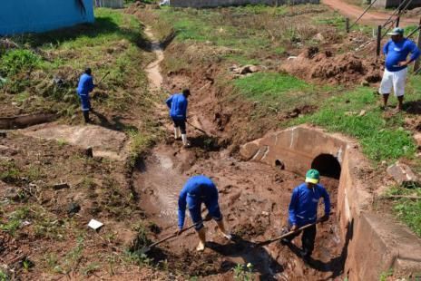 O trabalho de limpeza também evita a poluição dos rios que banham a cidade