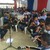 Crianças durante apresentação musical na solenidade de entrega da nova creche