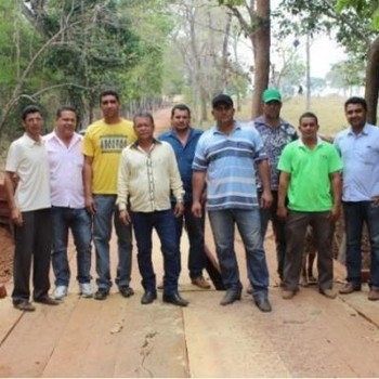 Com a presença do prefeito Luziano Rocha, comitiva da prefeitura de Araguaçu acompanha as obras