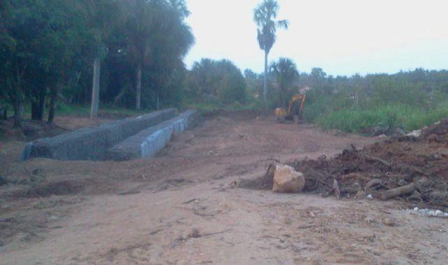 Obras de revitalização de áreas degradadas pelo novo canal do córrego serão realizadas posteriormente.