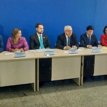 ATM, órgãos controladores e fiscalizadores concedem entrevista coletiva na sede do TCE/TO