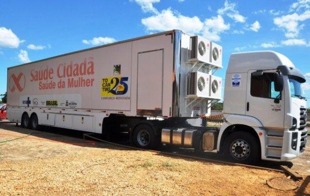 Carreta Saúde Cidadã realiza exames femininos preventivos de câncer