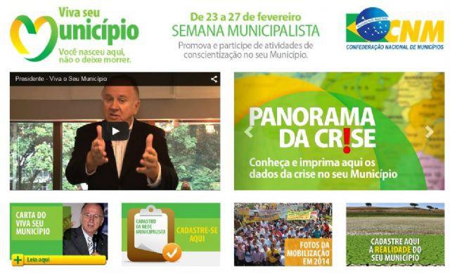 No hotsite os gestores poderão relatar a situação dos Municípios