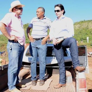 Prefeitos Netro Trajano (Santa Tereza), Wilmar Pugas (Lizarda) e Leonardo Cintra (Almas)