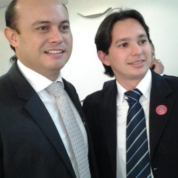 Governador eleito Sandoval Cardoso e presidente da ATM, prefeito de Almas, Leonardo Cintra