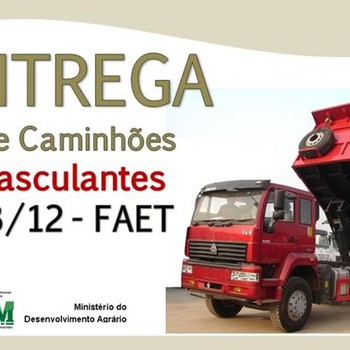 A solenidade de entrega será na sede da Federação da Agricultura e Pecuária (Faet), em Palmas-TO. 